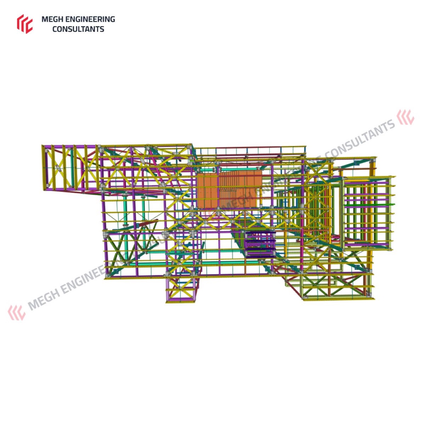 3D structural model — plan view